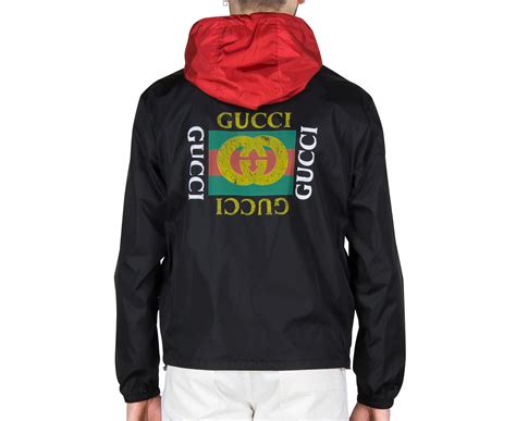 gucci men windbreaker|Gucci black windbreaker.